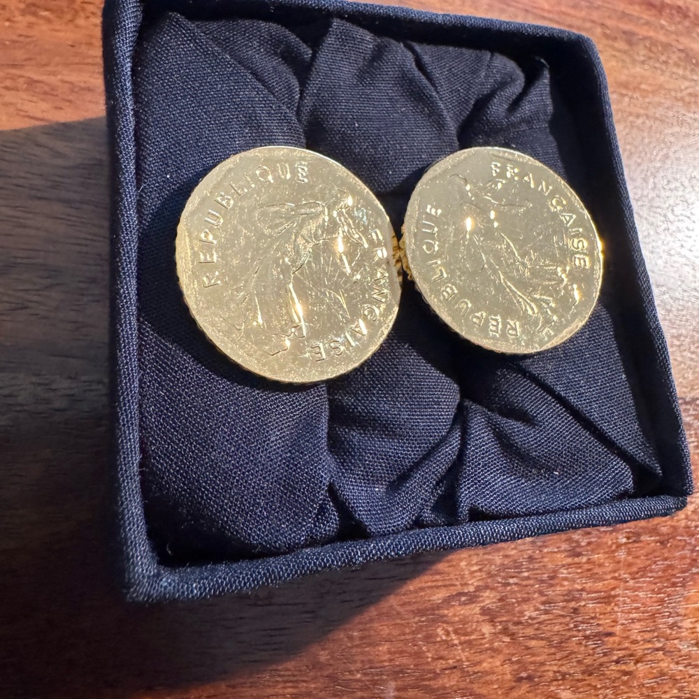Gold Coin Earrings